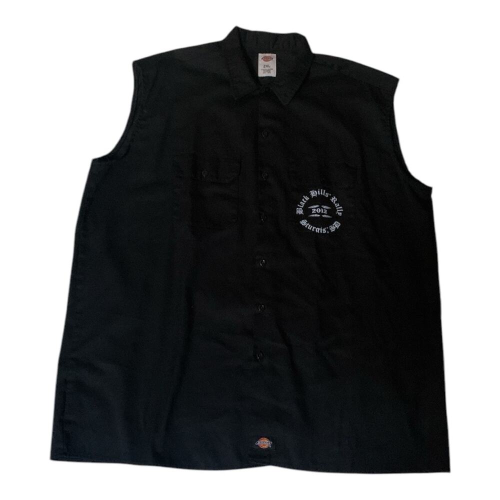 Dickies mens 2x black hills Sturgis Thunder Road Graphic Black Sleeveless Top
